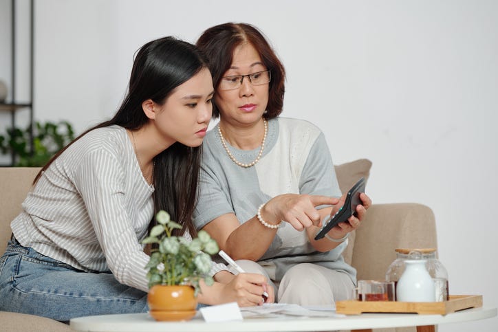 parent and adult child finances