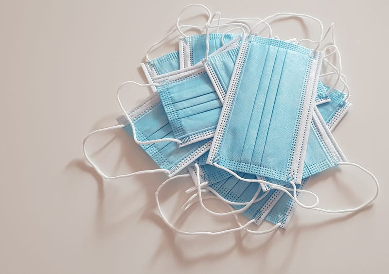 Pile of face masks
