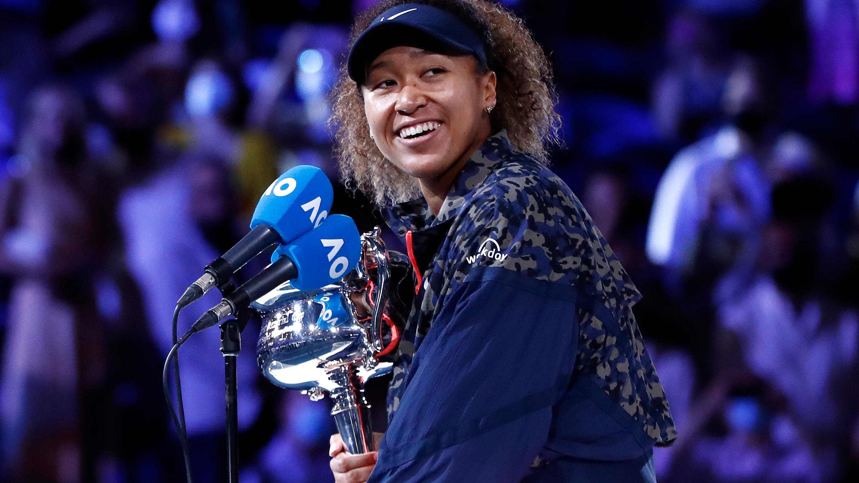 Naomi Osaka botches opponent's name during Australian Open trophy speech