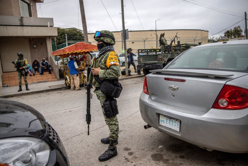 Mexican military police in Matamoros, Mexico.