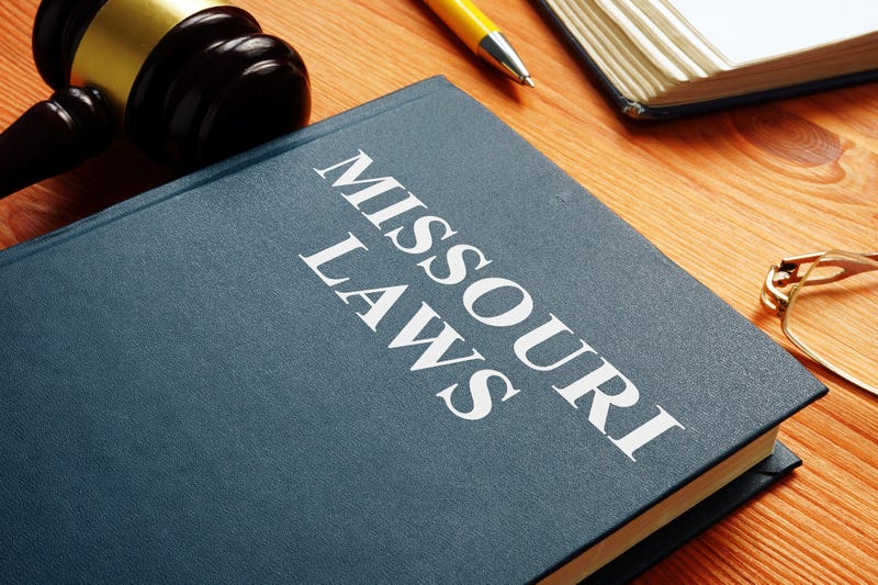 The state Missouri law, gavel and documents.