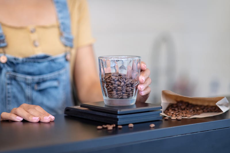 Weigh out the coffee beans