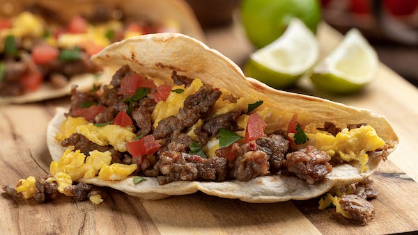 Breakfast tacos named the 'best hangover food' in Texas