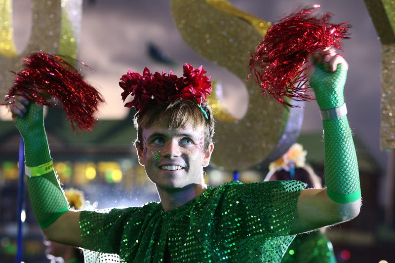 Mardi Gras parade goer 