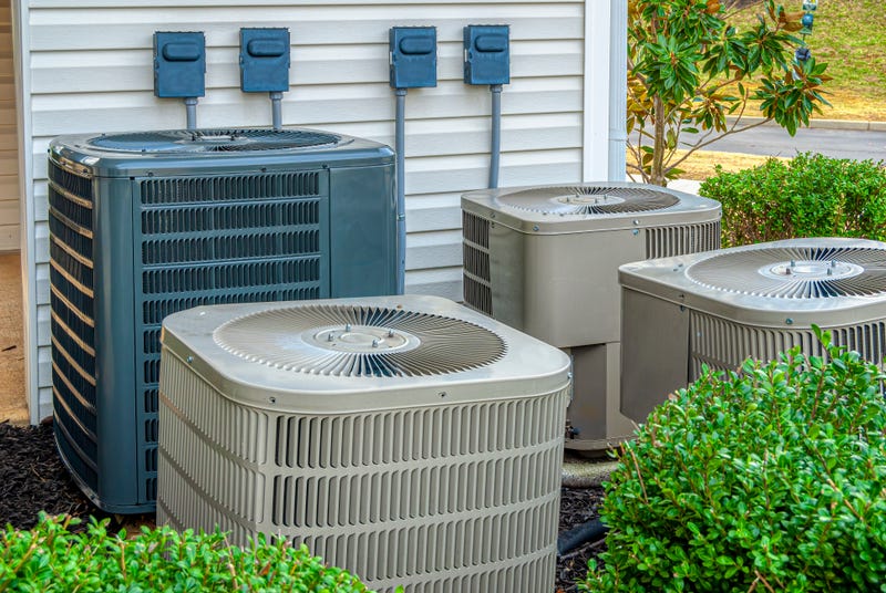 air conditioning units outside a house