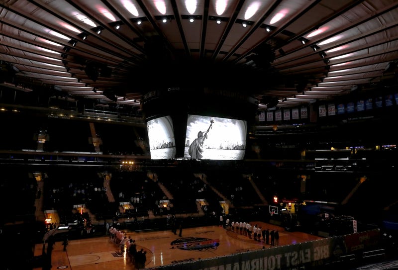 Georgetown and Creighton prior to the Big East championship at MSG.