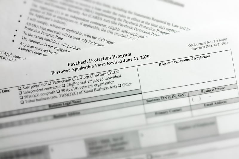 Paycheck Protection Program forms selective focus.