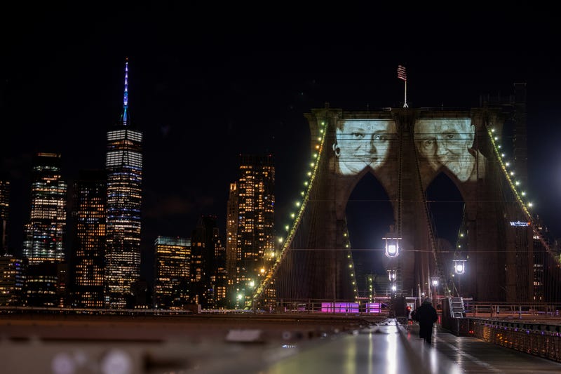 lit up skyline