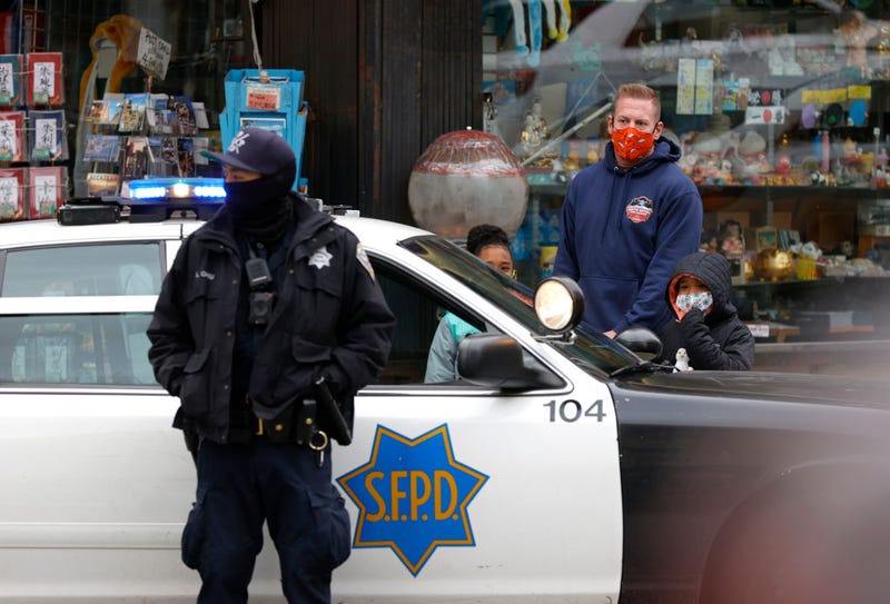 There is enhanced police presence in San Francisco’s Union Square and other shopping areas after a series of brazen lootings took place at several high end stores Friday night.