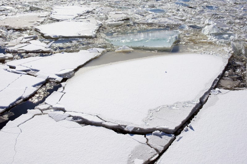 Ice, Pond, Child, Minneapolis