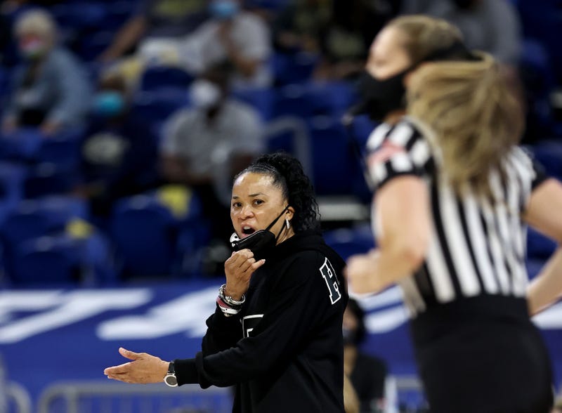 Head coach Dawn Staley of the South Carolina Gamecocks