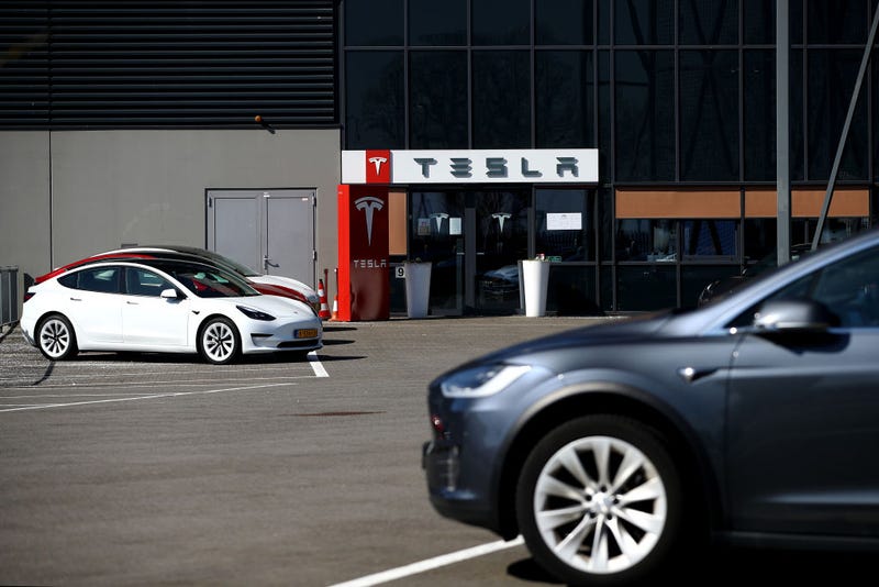 A general view of the Tesla Assembly plant building which also does vehicle delivery and has a service centre, on March 29, 2021 in Tilburg, Netherlands. (Photo by Dean Mouhtaropoulos/Getty Images)