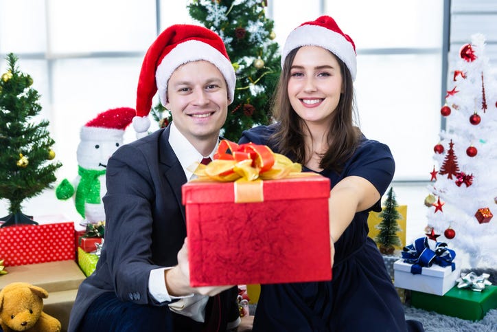 Couple At Christmas