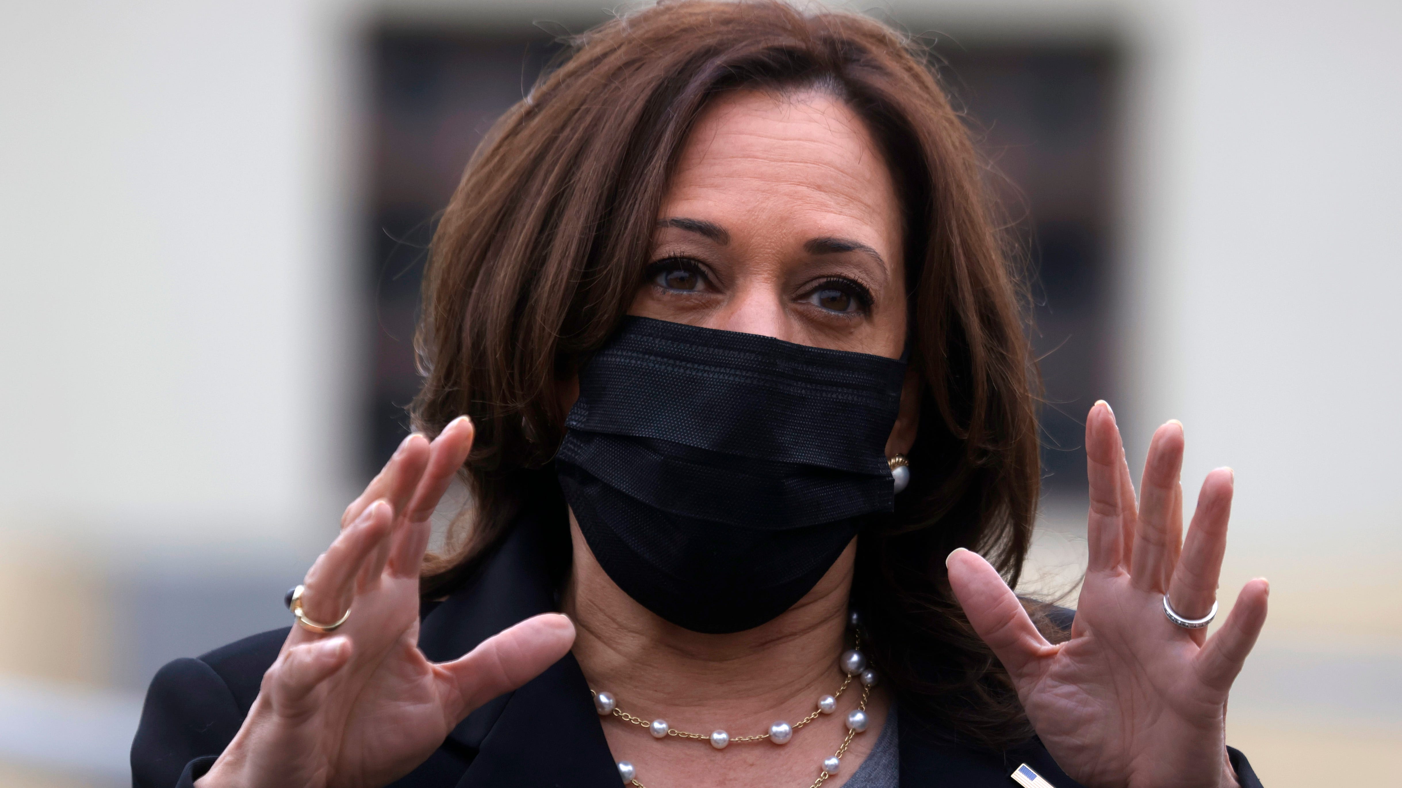 Kamala Harris returns to Oakland for first time as vice president, touts infrastructure plan