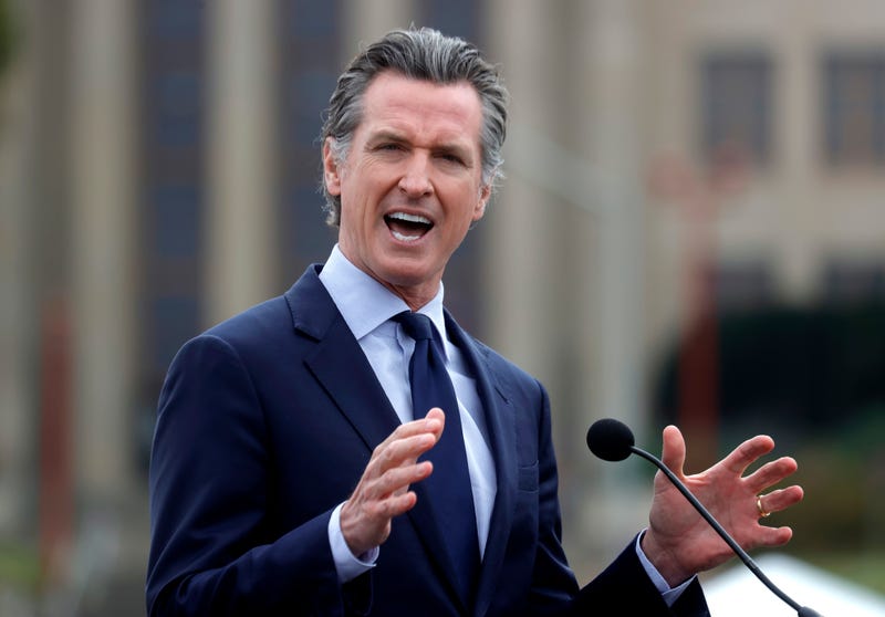 California Gov. Gavin Newsom speaks during a news conference after touring the vaccination clinic at City College of San Francisco on April 06, 2021 in San Francisco, California.