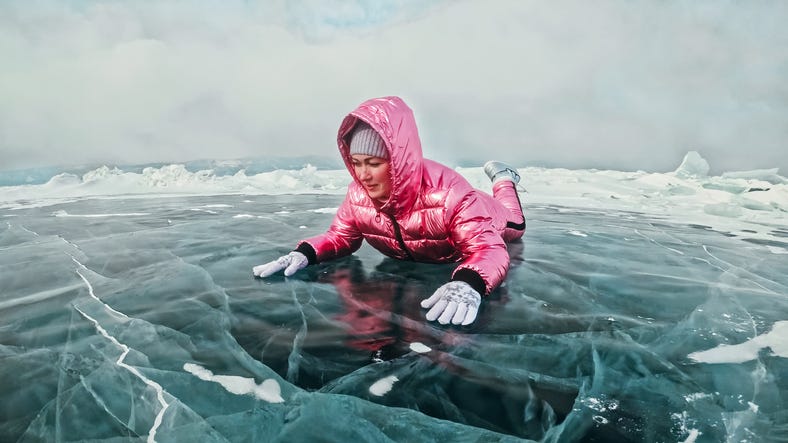 Floating on ice