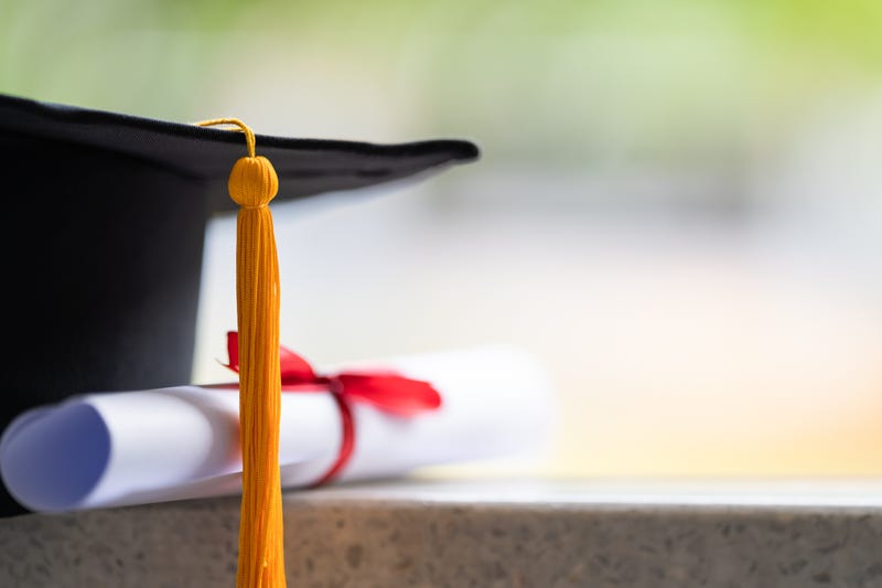 Graduation cap stock photo. 