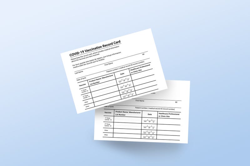Immune passport or certificate for travel concept. Coronavirus vaccination record card. 2019-ncov Covid-19 Corona Virus - stock photo