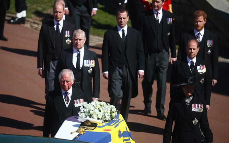 Prince William and Prince Harry at Prince Philip's funeral