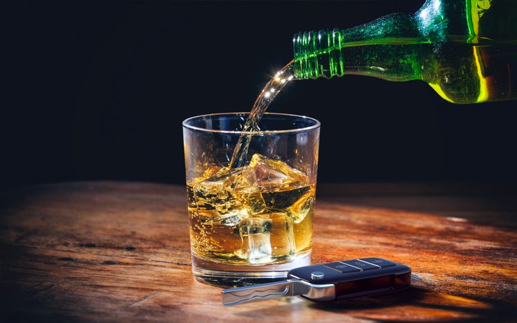 booze and a car key