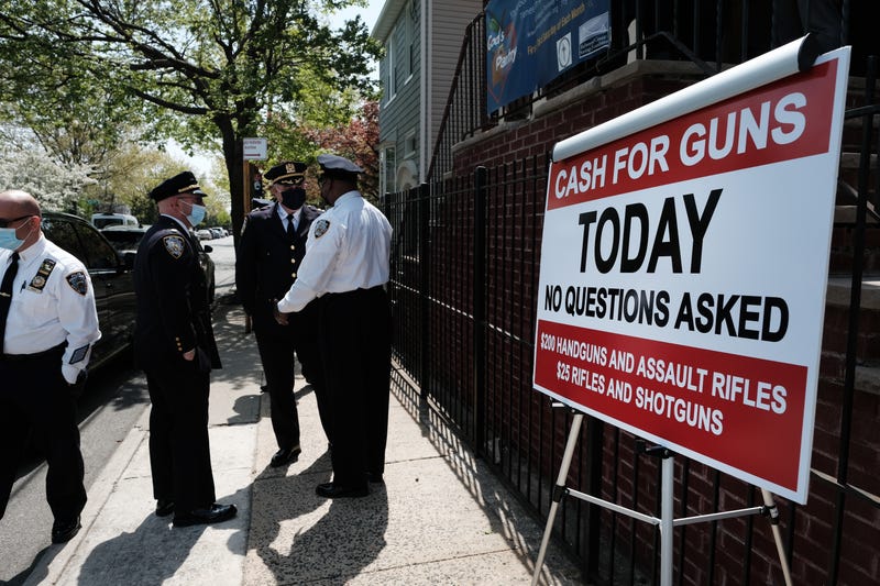 NYPD gun buy back event in April 2022.