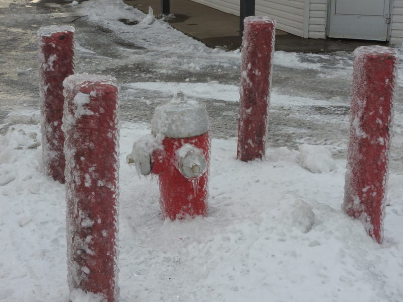 frozen fire hydrant