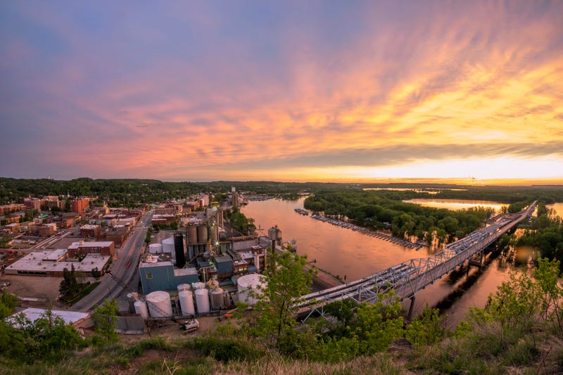 A view of Red Wing, Minnesota, about an hour southeast of the Twin Cities.