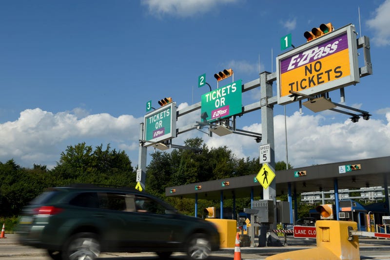Cars enter and exit the Pennsylvania Turnpike at the Reading Interchange on Aug. 30, 2018.