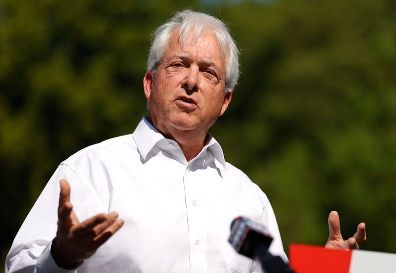 California Republican gubernatorial candidate John Cox speaks during a campaign rally at Miller Regional Park on May 04, 2021 in Sacramento, California. Cox was served with a subpoena during a debate sponsored by the Sacramento Press Club on Tuesday.