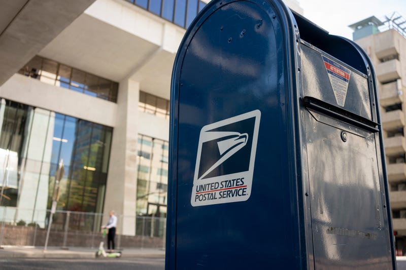 Closeup of a USPS mailbox