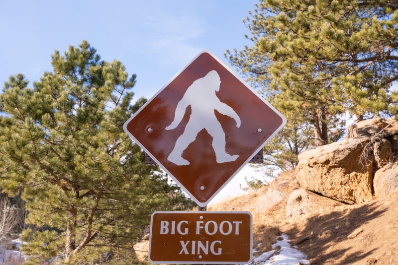 Bigfoot crossing sign.