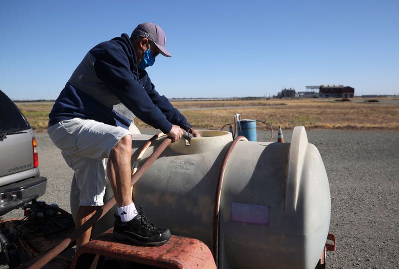 Marin residents filled up containers with recycled water on Wednesday.