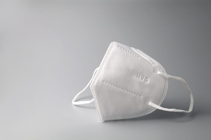  Close up N95 protective face mask
