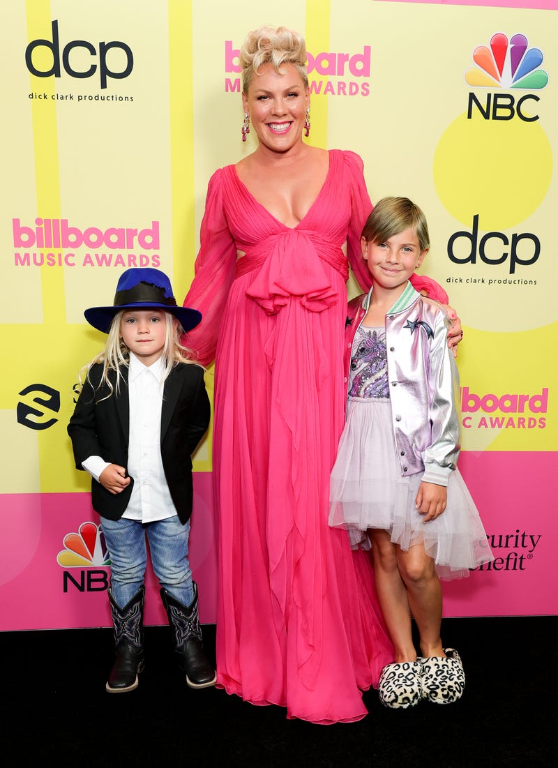 Pink with children Willow and Jameson