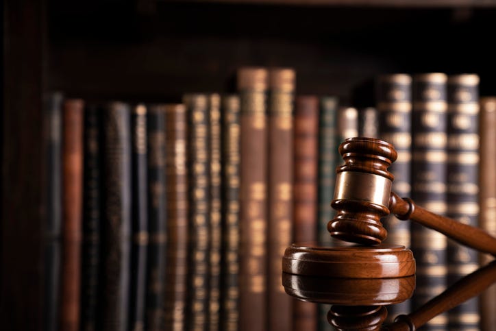 Judge's gavel. 