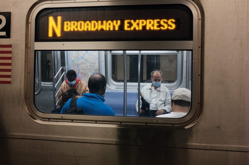 People use the New York City subway on June 03, 2021 in New York City