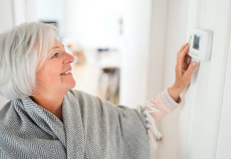 woman using ac
