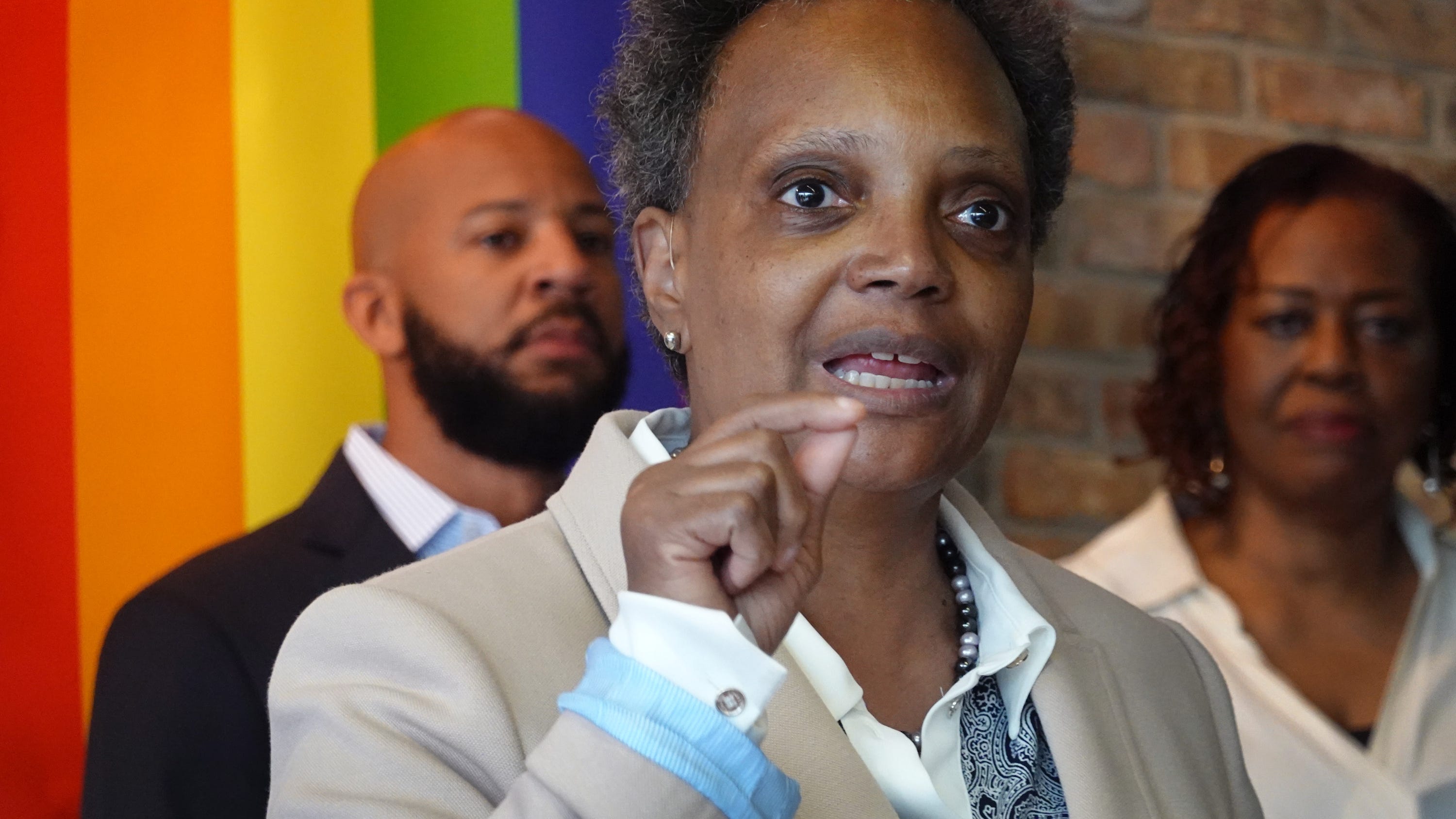 Chicago Mayor Lori Lightfoot kicks off campaign for re-election at Brown Sugar Bakery on South Side