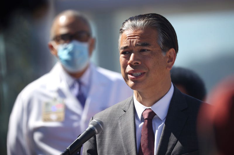 California Attorney General Rob Bonta speaks during a news conference at San Francisco General Hospital on June 10, 2021 in San Francisco, California.