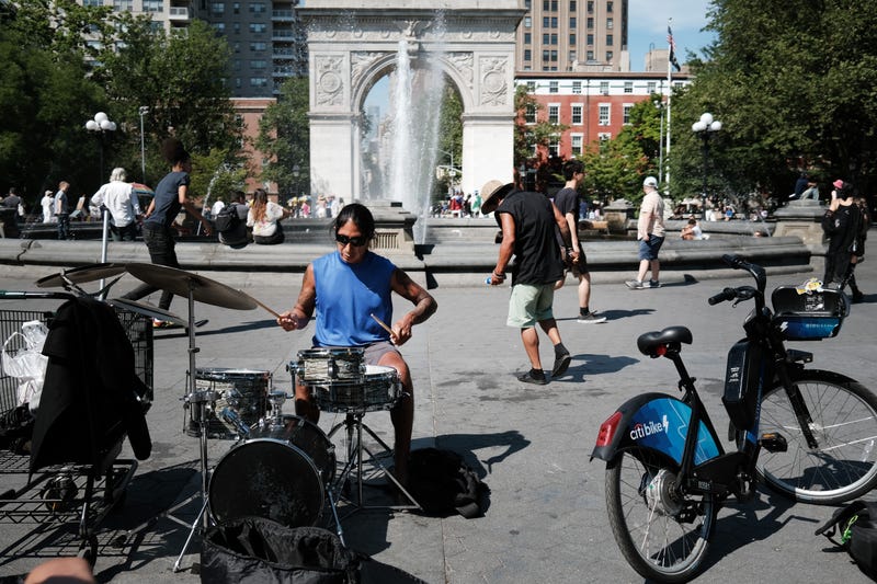Washington Square Park, where a man was stabbed in the chest on Wednesday.