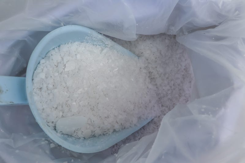 Caustic soda flake for industrial - stock photo