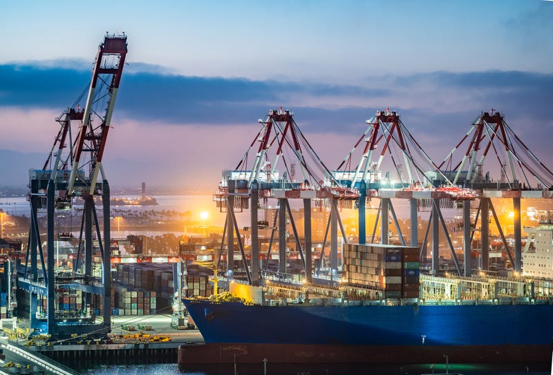 cranes in port of long beach