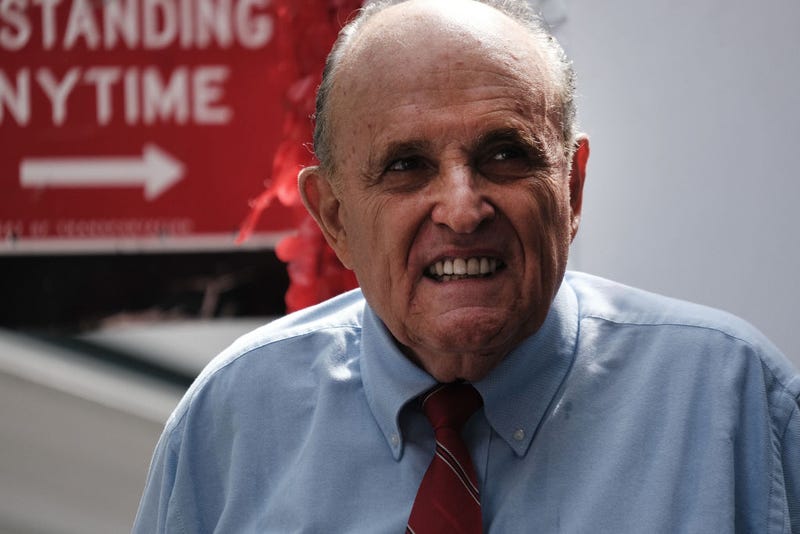 Former New York City Mayor Rudy Giuliani makes an appearance in support of fellow Republican Curtis Sliwa who is running for NYC mayor on June 21, 2021 in New York City. (Photo by Spencer Platt/Getty Images)