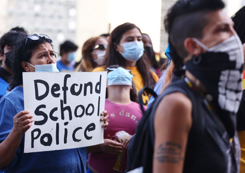 Protestors Call For Defunding Of Los Angeles School Police Department