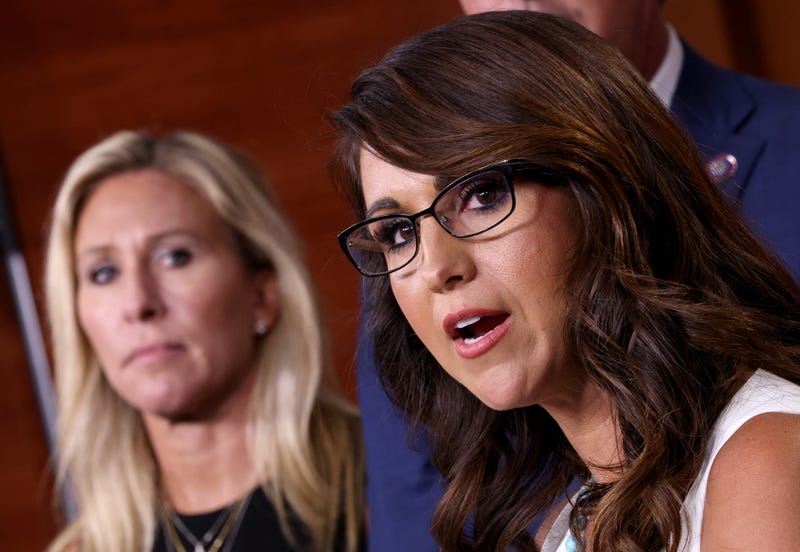 Rep. Lauren Boebert (R) (R-CO) speaks during a press conference at the U.S. Capitol June 23, 2021 in Washington, DC.