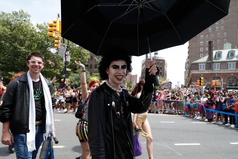 Parade participants celebrate New York City Pride on June 27, 2021 in New York City