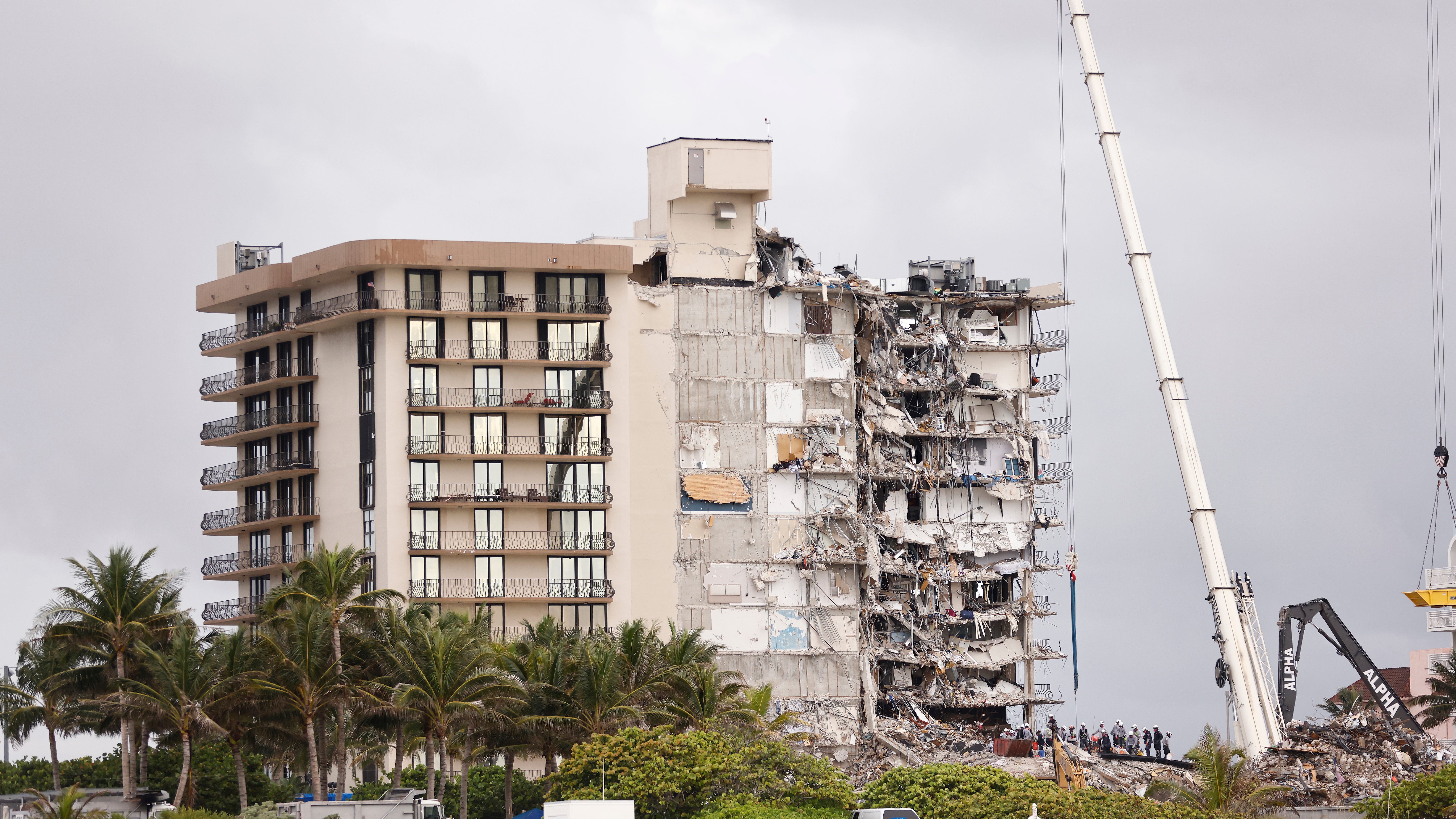 As Tropical Storm Elsa approaches, Surfside building remains are set to be demolished