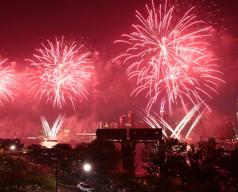 Fireworks during the Macy's Fourth of July celebration in New York, U.S., on Sunday, July 4, 2021.