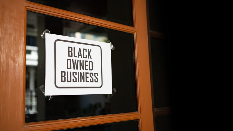 Black owned business sign