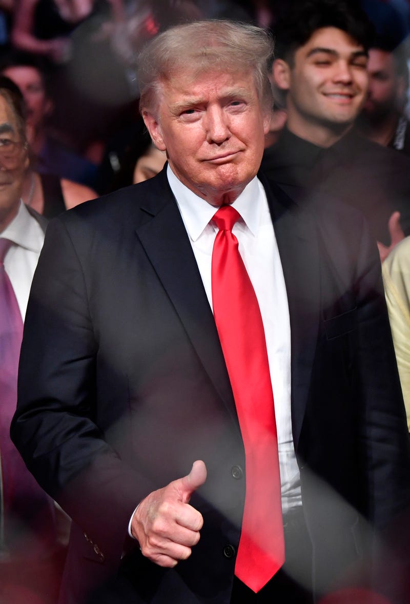 Former President Donald Trump attends the UFC 264 event at T-Mobile Arena on July 10, 2021 in Las Vegas, Nevada. 